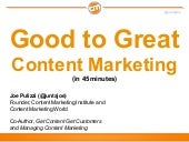 Good to Great Content Marketing: 5 ...